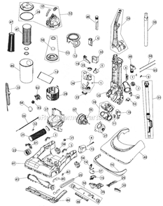 Page A Diagram and Parts List for M088650  Dirt Devil Upright Vacuum
